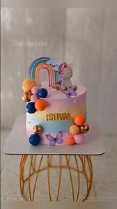beautiful rainbow theme cake 🌈🍰#shortsviral #100kvews #10million #shortvideoformat #themecake #cake