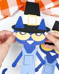 🐱 Make Thanksgiving extra fun with this Pete the Cat craft—kids can dress him up as a pilgrim for a cute holiday activity! | Simple Everyday Mom