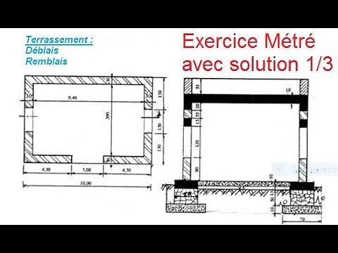 Exercice Métré avec solution (Exercice 01 partie 01)