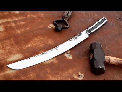 Forging a sword from a pipe wrench