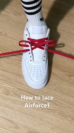 How to lace Nike Air Force 1 Low#sneakers #shoes #nike #airforce