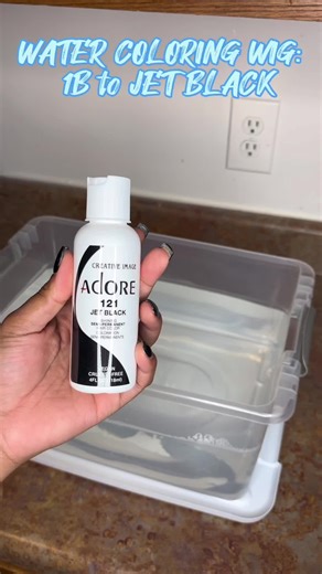 Watercoloring 1B Wig to Jet Black with Adore Hair Dye | AmandaHair Aliexpress