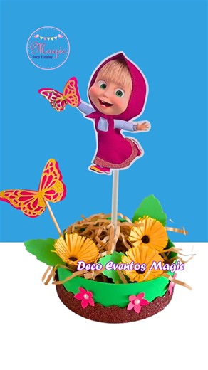 ✨¿Cómo hacer un centro de mesa para cumpleaños?✨How to make a birthday centerpiece?🌻Decoracion para tematica de Masha🎊Decoration for Masha theme🌻Manualidades fáciles para decorar🎊Easy crafts to decorate #mashayeloso #decoration #reelsvideo #centrodemesas #centerpieces #manualidades #beautiful #manualidadesfaciles #crafts #reelsfbシ #decoracion #decoeventosmagic | Deco Eventos Magic