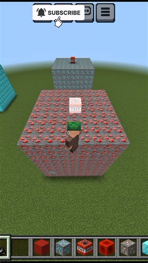 Diamond and Redstone Blocks vs Ore TNT Test in Minecraft Game #shorts #minecraft