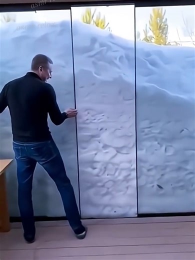 Doorway Blocked By Snow #snow #satiafying #asmr