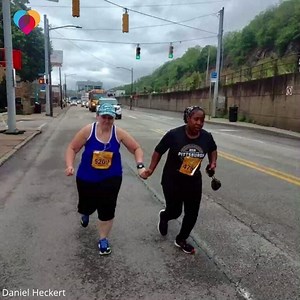 19M views · 7K reactions | POWERFUL: These women were the last two runners in the Pittsburgh Marathon. They were complete strangers, but they promised each other they'd cross the finish line together – so, they ran hand-in-hand until the end https://cbsn.ws/2VoqdxL 欄 | The Uplift | Facebook
