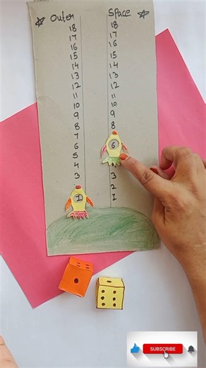 🚀 Rocket Race Game at Home 😍 | Simple Dice DIY 🎲ആദ്യം Space എത്തുന്നവൻ winner 😍Simple DIY game 🎲