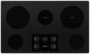 Whirlpool ADA 36" Black Electric Ceramic Glass Cooktop With Dual Radiant Element - WCE55US6HB