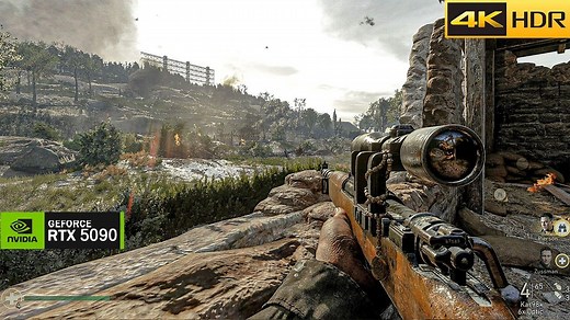 【4K HDR】《使命召唤：二战》1944年眼镜蛇行动（RTX 5090）逼真超图形游戏[4K 60FPS HDR]