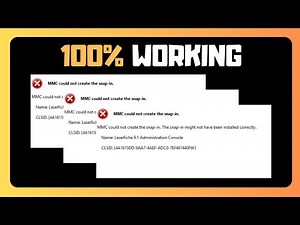 EASY FIX For MMC Could Not Create The Snap In On Windows 11