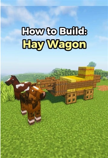 Minecraft Hay Wagon Build Tutorial for Beginners