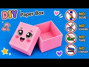 How to Make Paper Box | No Glue No Tape | Paper Craft ideas| Origami Craft ideas | DIY Organizer #yt