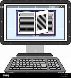 online education computer cartoon vector illustration graphic design Stock Vector Image & Art - Alamy