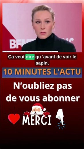 Marion Maréchale's touching words for the Christmas markets