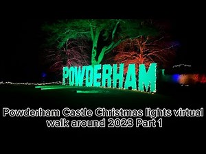 Powderham Castle Christmas lights virtual walk around 2023 Part 1