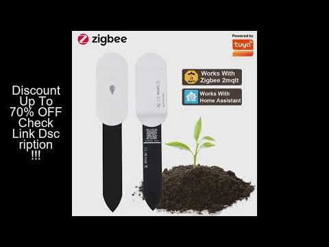 Tuya Zigbee Temperature Humidity Moisture Detector Smart Soil Tester Moisture Sensor Phone App RealT