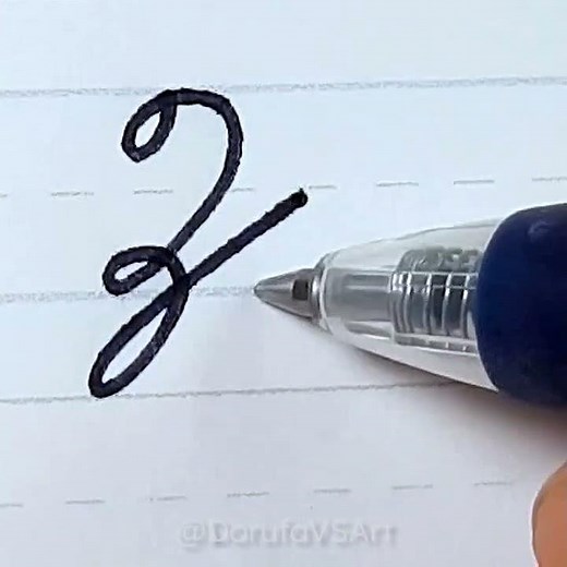 Letter Z in American Cursive Handwriting for Beginners #shorts