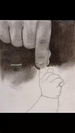 Father 's Hand Drawing ✏️ Work in Progress ✨ #shorts #ytshorts #handdrawing