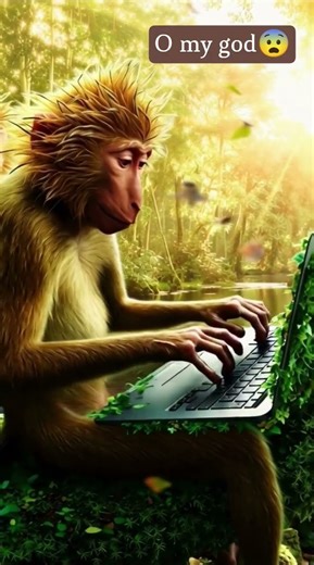 🐒💻 “Monkey HACKS a Laptop?! You Won’t Believe This! #ViralVideo #MustWatch #AnimalLovers #Shorts