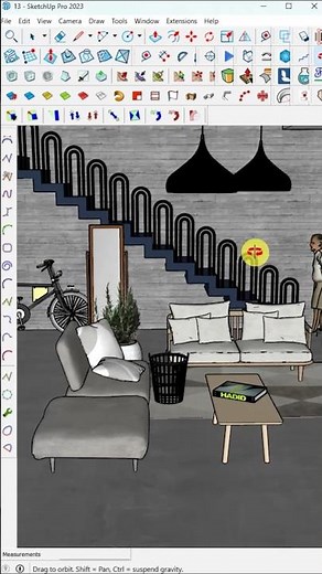 How to Model Curved Railings for Stairs in SketchUp – Smooth & Easy