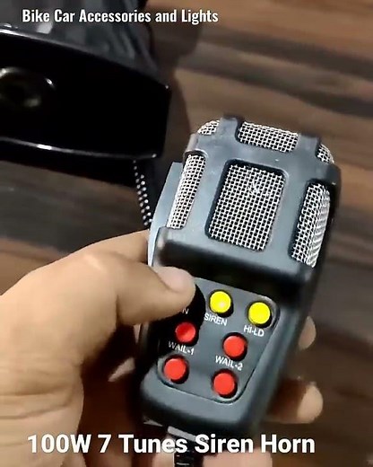 100W 7 Tone Car Truck Siren Emergency Sounds Electric Horn with Mic
