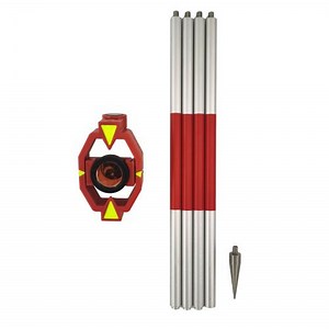 [Hot Item] Mini Surveying Prism with Bubble Four-Section Pole and Point
