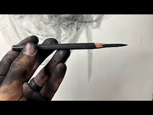 How to sharpen a charcoal pencil with a knife
