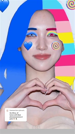 Blue 💙 & pink Candy 🍭 hair colour in mina twice 😊 #ibispaintx #twice #mina #edit ||Comment Next || 😊