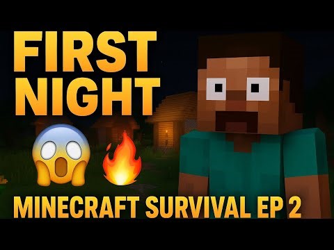 Minecraft Survival EP 2 | Village Finding & First Night 😱🔥