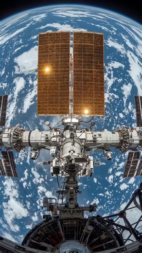 Stunning ISS View: Solar Array Rotation Over Earth