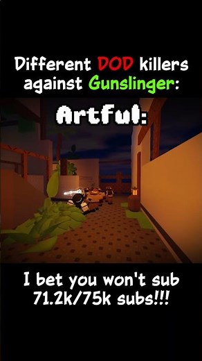 Different DOD killers try to beat gunslinger😭💔💔|| #roblox #forsaken #fyp