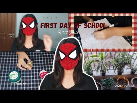 FIRST DAY OF SCHOOL🍁🍂 ft 12th grader |VLOG-28 | #new #12thgrader #newsession 