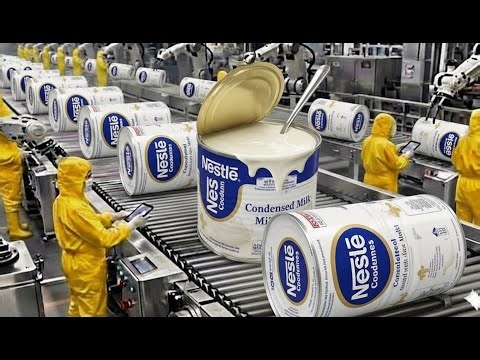 Inside a Massive Dairy Factory: Condensed Milk & Milk Powder Production (Full Process)