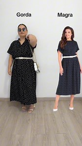3.3M views · 35K reactions | Look plus size vestido de bolinha, vestido plus size poá, moda plus size, elegante de vestido, estilosa de vestido #viralreelsシ #modeloplussp #modaplussize #plussizemoda #lookplussize #moda #fypviralシ | Lídia Cardoso Fer | Facebook