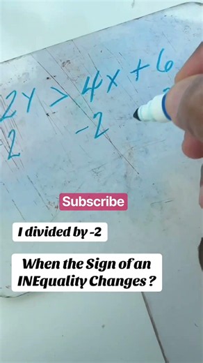 Sign of an inequality math with Mr J #foryou #math #mathmatters #graphing