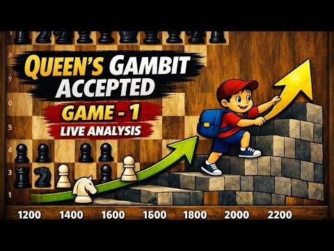 Queen's Gambit Accepted for Black| Live Game Analysis for Beginners & Intermediates |Game-1|Tamil