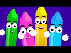 Five Little Crayons, Learn Colors and Fun Rhyme for Kids by Mr Baby