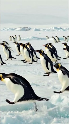 Emperor Penguins in Antarctica | Real 4K Wildlife Documentary Moment 🐧❄️ #cutepenguins #penguins