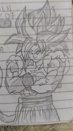Draw A Adorable sketch Of Gogeta By Me !