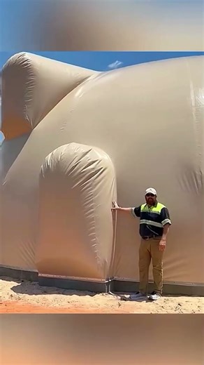 This House Was Built in 24 Hours with Air! Airform Concrete Shell.