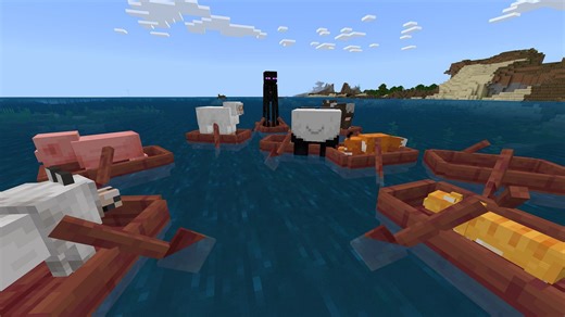 Which Minecraft mobs were part of the game's official release?