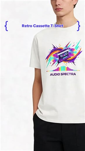 Vibrant Retro Audio Spectrum T-Shirt for Music Lovers