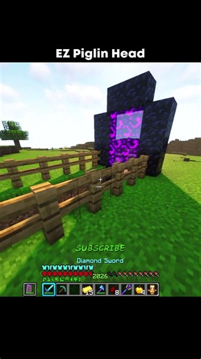 EZ Piglin Head #minecraft #mlgclutch #pvp #clutch #manhunt