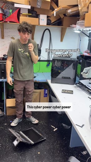 Kyle martin on Instagram: "Am I being pranked? How does this happen? Ibuypower??? Yeah no. Prebuilt sucks but also how does this happen? Where did that laptop come from ? #Tech #repair #gamingpc #ibuypower"