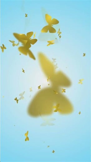 Golden Butterflies Floating in Motion | Relaxing Visual Background #butterflyshorts #viralshorts
