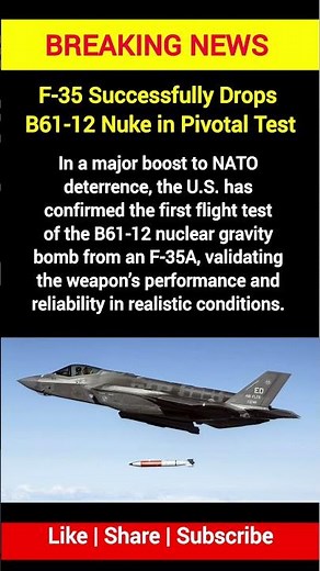 F-35 Drops B61-12 Nuke in Historic Test | Daily GK | #F35 #B6112 #NuclearTest #MilitaryNews #defence