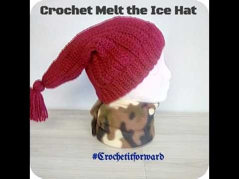 How to Crochet Melt the Ice Hat #crochetitforward #melttheice #crochethat #redhatday #redhat