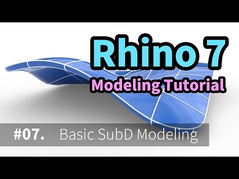 [Rhino 7] 07. Basic SubD Modeling (ENG)
