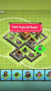 Try Out this Hybrid TH4 Base, Enjoy your Day #clashofclans #coc #clashofclansbase #townhall4 #clashofclanstiktok #fyp #clash_of_clans #fyppppppppppppppppppppppp #viral_video #fypp