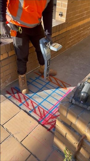 Scanning for Rebar using Concrete Scanner and Electromagnetic EM Locator